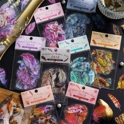 Autocollant décoratif en plumes d'animaux étiquette Scrapbooking imperméable pour Journal