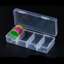 Boîte de rangement en plastique PP pour jetons de poker 11.5x6x2.8cm 16.5x7x4mm 25mm de diamètre