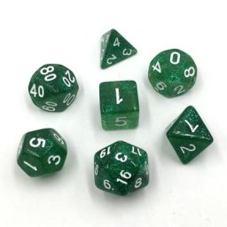 Rollooo – dés à paillettes Rpg D4 D6 D8 D10 D % D12 et D20 7 pièces/ensemble