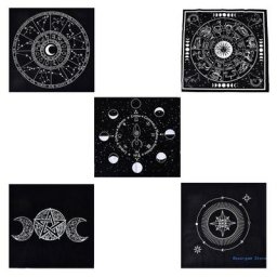 Nappe de Table en velours trois phases lune déesse Tarot Divination autel livraison directe