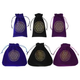 Sac de rangement pour tarot Crystal LatejVelvet Flower Of Life Nation Proximity Wstring GT Party