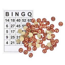 40 cartes de jeu de bingo russe 75 chiffres puces pour activité