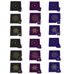 Nappe multifonctionnelle pour cartes de Tarot tissu d'autel fleur de vie constellation lavable