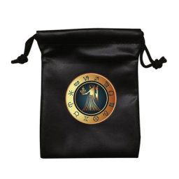 Sac à cordon en cuir PU pochette de rangement pour cartes de Divination jeu de société Tarot