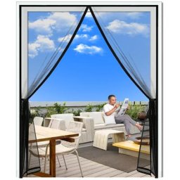 Nouveau fort écran de porte magnétique taille personnalisée moustiquaire grand rideau mouche insecte