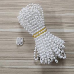 Rouleau de 10M et cordon de chaîne perlée pour store en plastique blanc réparation de chaîne