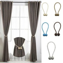 1 pièce perle boule magnétique rideau cravate corde dos supports boucle Clips accessoire tiges