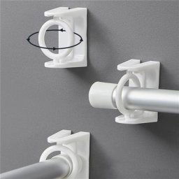 Tringle à rideau auto-adhésive rotative à 360 degrés supports muraux pour la maison la salle de