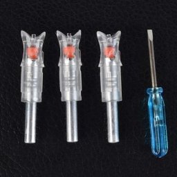 Encoche de flèche à éclairage automatique pour arbalète 3 pièces flèche à LED pour arbre de flèche