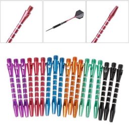 Manche de fléchettes en aluminium de 53mm 6 couleurs filetage 2BA taille moyenne 18 pièces