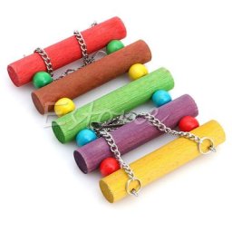 Balançoire en bois naturel avec chaînes hamac nid pour furets Chinchillas perruches Conures