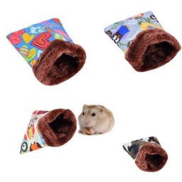 Mini sac de couchage d'hiver pour Hamster épais et chaud Long doublé de velours petit nid