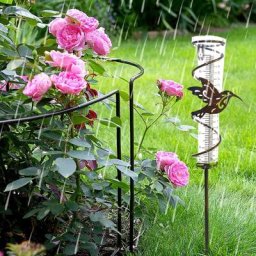 Jauge de pluie artificielle collecteur d'eau de pluie pratique décors uniques