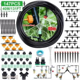 Système d'irrigation goutte-à-goutte pour serre 40M bricolage jardin tuyau 1/4 "" Micro Kits
