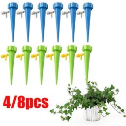 Système d'arrosage goutte-à-goutte automatique pour plantes 4/8 pièces kits de pointes jardin
