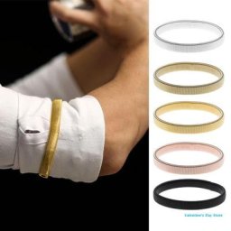 Support de manches pour chemise chauffe-bras en métal antidérapant Bracelets élastiques