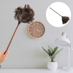 Brosse à plumeau avec manche dépoussiérage bois moelleux outil naturel nettoyeur de baguette