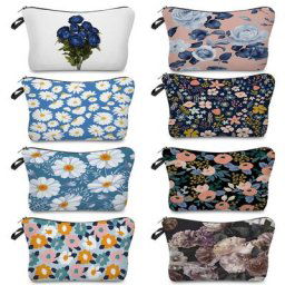 Trousse de toilette Portable de voyage pour femmes sac à cosmétiques imprimé Floral cadeaux