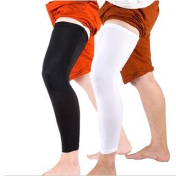 Jambières de sport élastiques pour hommes et femmes manchon de soutien des jambes basket-ball