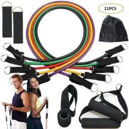 Bandes de résistance en Latex avec sac 11 pièces Tubes en caoutchouc extensible pour exercices de