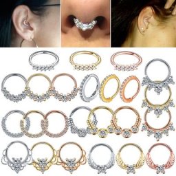 Piercing pour Oreille Septum Helix ClUnicef Bijoux Gemme Daith Cartilage Tragus Septum