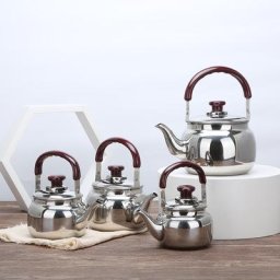 Bouilloire rétro en acier inoxydable Kungfu théière à thé petite bouilloire d'extérieur