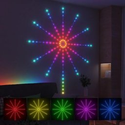Bande Lumineuse LED en Forme de enquêter d'Artifice Télécommande Bluetooth USB Luminaire Décoratif