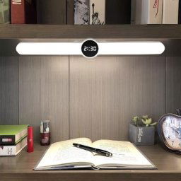 Lampe LED magnétique aste USB lampe de bureau horloge de table étude bureau lecture chevet