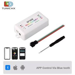 Contrôleur de bande lumineuse LED RGB DC5V-24V Pixels Bluetooth musique télécommande RF