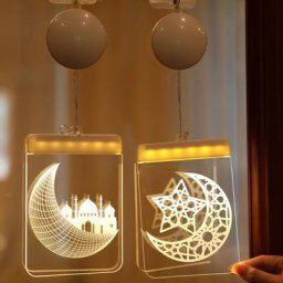 Eid Mubarak – lampe LED 3D en acrylique luminaire décoratif d'intérieur idéal pour la chambre à