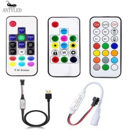 USB/DC MINI 3prédire RF 14/17/21 prédire Bande LED Télécommande forWS2811 WS2812B SK6812 Led Pixels