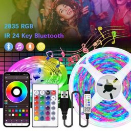 Bande lumineuse Rgb led Bluetooth USB 5M bande lumineuse intelligente néon décoration pour tv