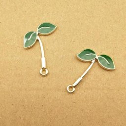 Breloques à fleurs en émail pour la fabrication de bijoux 10 pièces 19x26mm boucles d'oreilles