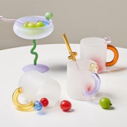 Tasse en verre standard avec paille à boire tasse à café tasse à thé au lait verres chaleur