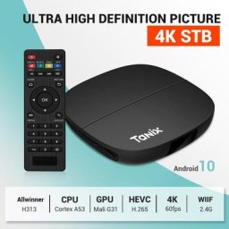 Tanix-Boîtier Smart TV A3 Allwinner H313 Android 10.0 1 Go 8 Go 2 Go 16 Go 4K Wifi 2.4G