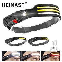 Lampe frontale de sauna à induction COB LED lampe de poche à batterie intégrée lampe frontale aste
