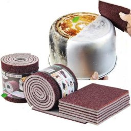 Vacclo-chiffon en émeri éponge de lavage de la vaisselle 1 rouleau brosse de nettoyage pour