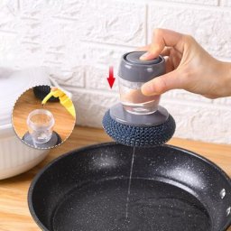 Brosse à vaisselle avec éponge perfectionnée poignée 2 en 1 brosse à livres de cuisine outils de