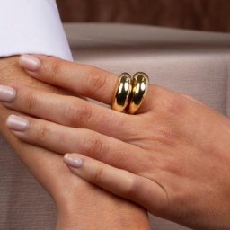 Chunky Rings for Women Circle Stack Gold Plated Ring Minimalist Party Wedding Jewelry Chunky