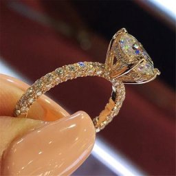 Bague princesse ronde en diamant Flash pour femme bague en cristal de Swarovski fiançailles