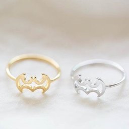 Bague cadre de chauve-souris 50 pièces/lot bijoux simples pour femmes adolescents et enfants