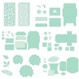 Matrices de découpe en métal pour Scrapbooking boîte enveloppe de fleurs feuilles artisanat