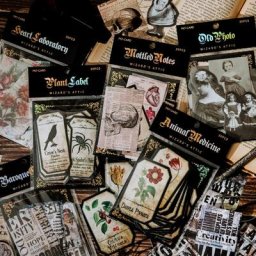 Autocollants de grenier de magicien vintage design rétro unique pour scrapbooking artisanat