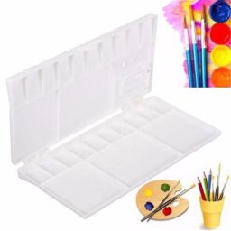Palette de peinture à l'aquarelle vide pliable avec poêles complètes demi-casseroles en