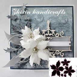 Moule de données en métal feuille d'érable fleur et bleu combinaison coupe scrapbook