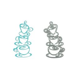 Matrices de découpe de tasse à café en métal taille Mini découpeur de Scrapbooking pour carte en