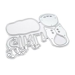 Matrices de découpe en métal pour bébé fille pochoir bricolage outil de gaufrage Scrapbooking