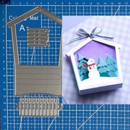 Matrices de découpe en métal déesse porte-bonheur cadre de maison Scrapbooking Album Photo