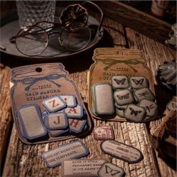 MOHAMM-Autocollants Décoratifs Rétro pour Scrapbooking Étiquette Numéro Alphabet Plante Lune