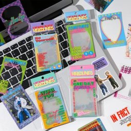Autocollants de cadre photo décoratif pour animaux de compagnie carte d'idole scrapbooking fond